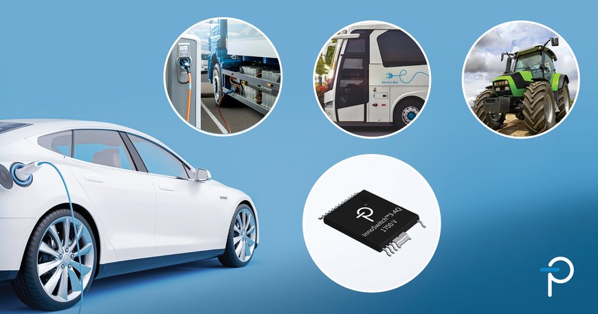 Power Integrations Introduces Industry’s First Automotive-Qualified High-Voltage Switcher ICs with 1700 V SiC MOSFET